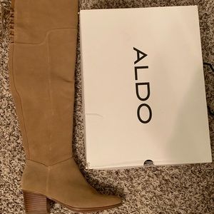 Never worn suede ALDO over the knee boots